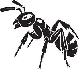 Carpenter Ant Vector | Black Ant Silhouette Clipart Illustration