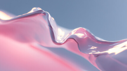 Obraz premium Abstract pink wave background wallpaper design liquid fluid gradient smooth light backdrop texture art