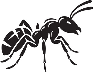 Carpenter Ant Vector | Black Ant Silhouette Clipart Illustration
