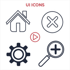 Modern UI Icons Set for Web and App Design