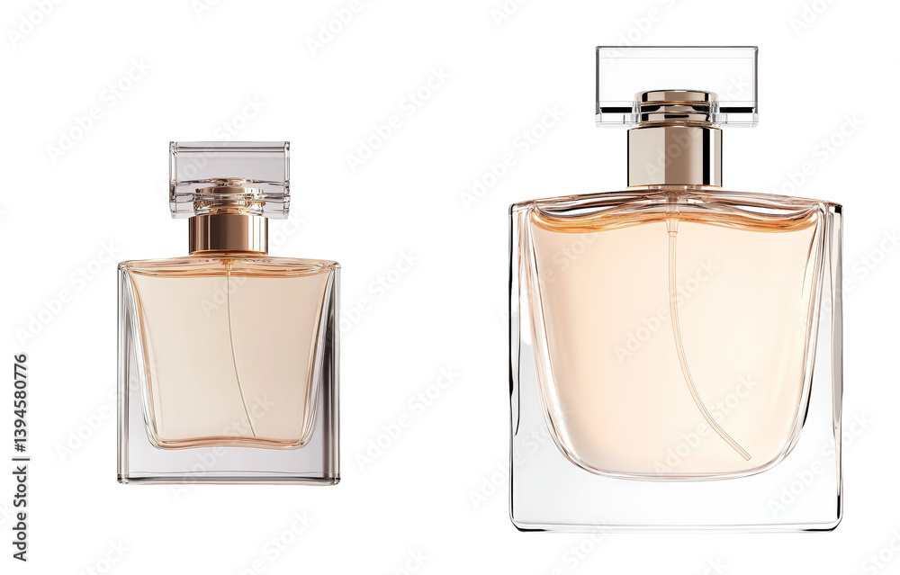 Aufkleber minimalist mockups showcasing elegant perfume bottles on a clean background, highlighting their desi