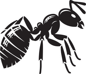 Carpenter Ant Vector | Black Ant Silhouette Clipart Illustration