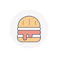 Hamburger  vector icon stock illustration