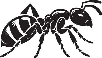 Carpenter Ant Vector | Black Ant Silhouette Clipart Illustration