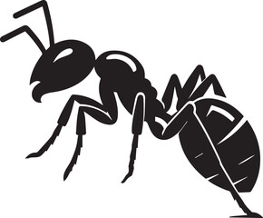 Carpenter Ant Vector | Black Ant Silhouette Clipart Illustration