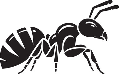 Carpenter Ant Vector | Black Ant Silhouette Clipart Illustration