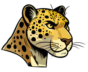 Leopard Head Vector Illustration