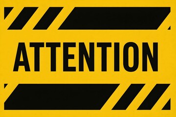 Caution sign indicating the need for alertness in a construction area during daytime operations