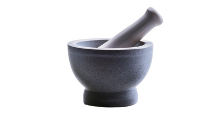 mortar and pestle isolated on transparent background.
