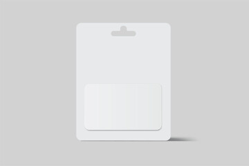 3D Realistic Gift card, Voucher mockup isolated on background. Blank template for presentation discount certificate, plastic coupon, credit card, key card, notecards, invitation or trading card
