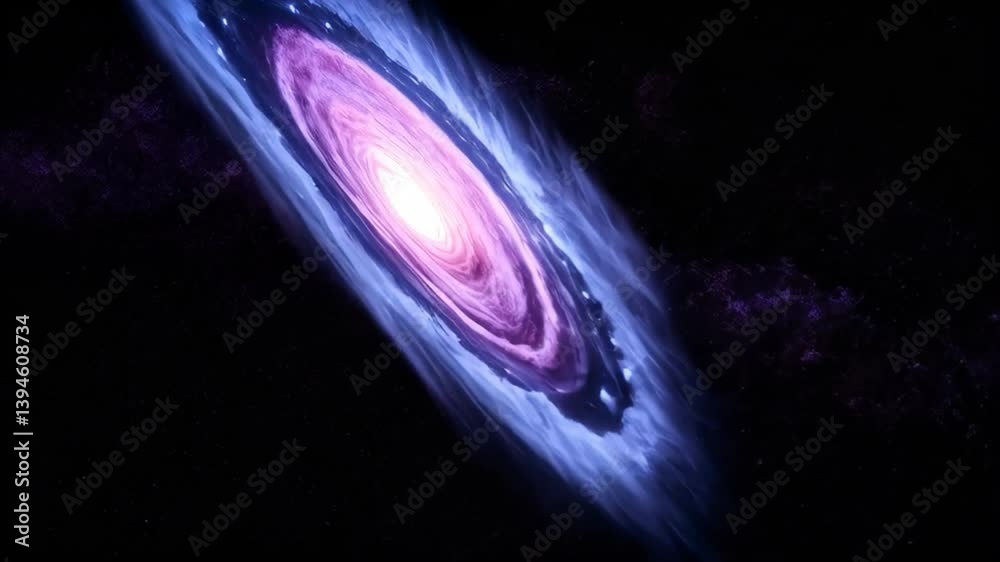 Wall mural discover the mesmerizing patterns of a spiral galaxy illuminated by the glowing center and surrounde