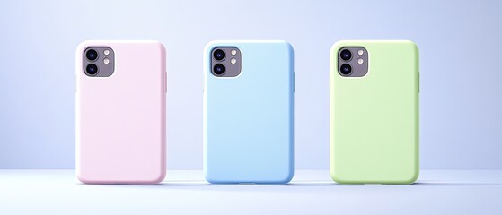 Pastel colored phone cases