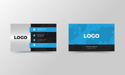 Corporate creative business card template design, vector template design and modern business card template design. Business marketing template, digital marketing agency business card.