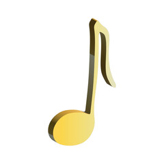 Obraz premium 3d music note. Hand drawn musical symbol. Single element for print, web, design, decor, logo
