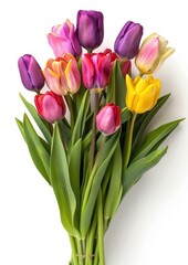 Obraz premium Vibrant tulip bouquet, spring flowers
