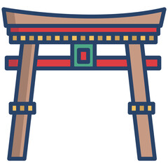 Linear color Troii gate icon