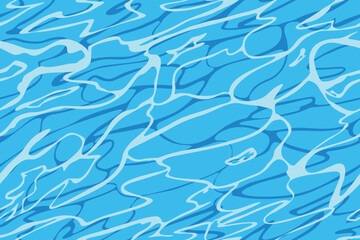 Azure shining water surface seamless pattern