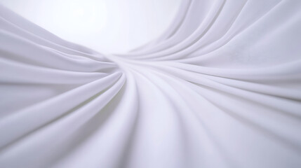 Obraz premium Soft white fabric folds create smooth and flowing texture, evoking sense of elegance and minimalism. gentle curves and light play enhance serene and sophisticated aesthetic