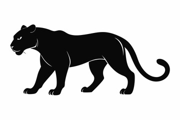 panther silhouette vector illustration black design and white background