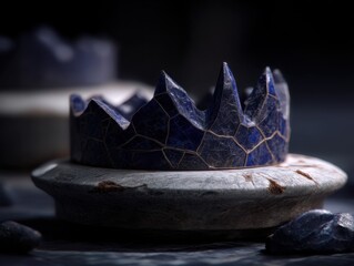 Crown crafted from dark stone