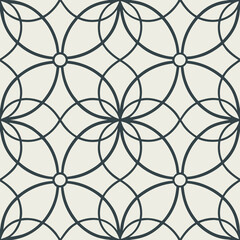 Naklejka premium Dotted line geometric seamless pattern vector image 