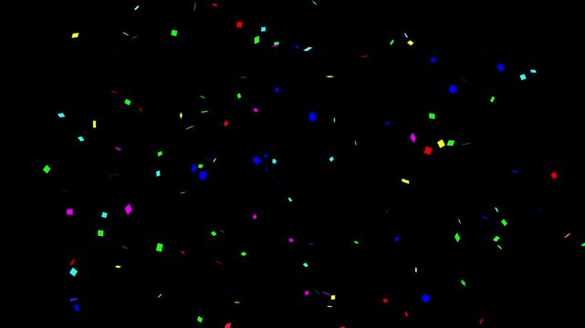 Falling confetti, celebration and festival, fun decoration, Multicolor confetti 