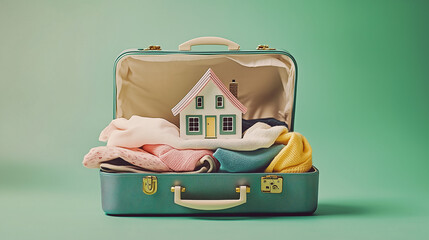 Model of the house in the suitcase 