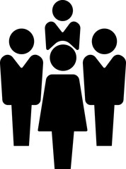 Group of business people icon in flat. isolated on transparent background