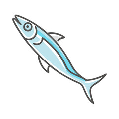 anchovy icon, anchovy vector illustration-simple illustration of anchovy, perfect for anchovy logos and icons