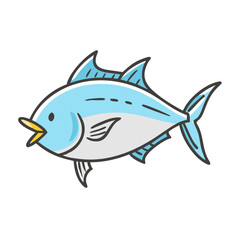 bluefin tuna icon, bluefin tuna vector illustration-simple illustration of bluefin tuna, perfect for bluefin tuna logos and icons