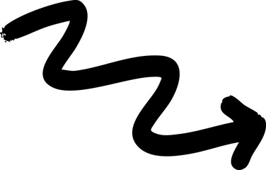 Black spray paint arrows on a white background. Hand drawn style arrows for design element. Vector illustration.