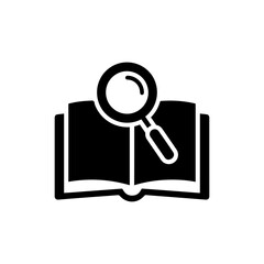 Magnifying Glass Over an Open Book - Research Symbol