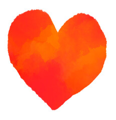 絵の具調スカーレットハートマーク