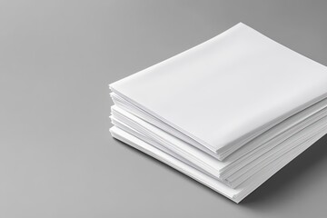 Stack of white paper sheets