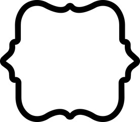 Frame or borders icon in line. Vector for apps or web isolated on transparent background.
