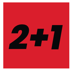 Modern sale banner with bold numbers and shadow effect.