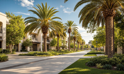 Palm Tree (Phoenix canariensis) The Canary Island date palm is a majestic, towering tree with feathery fronds and a stout