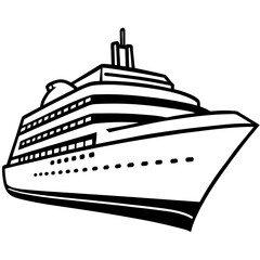 Obraz premium Luxurious yacht silhouette