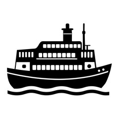 Obraz premium Luxurious yacht silhouette