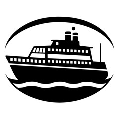 Fototapeta premium Luxurious yacht silhouette