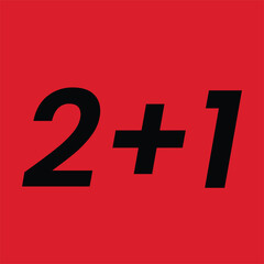 Modern sale banner with bold numbers and shadow effect.