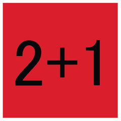 Modern sale banner with bold numbers and shadow effect.