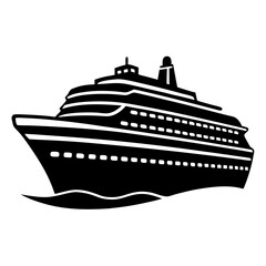 Obraz premium Luxurious yacht silhouette