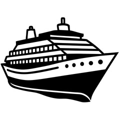 Obraz premium Luxurious yacht silhouette