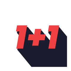 Modern sale banner with bold numbers and shadow effect.