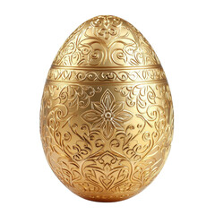 golden easter egg isolated with filigree