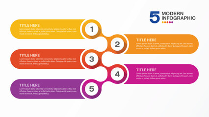 Infographic 5 option, business concept