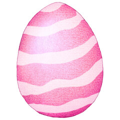 illustration of pink painted easter egg