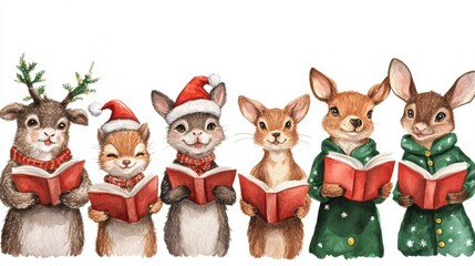 santa claus and reindeer