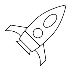 Space Rocket icon vector,Rockets of different shapes. Spaceships , linear icon collection. Space Industry.